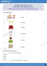 Đề thi giữa kì 1 Tiếng Anh 4 Phoncis Smart - Đề số 1